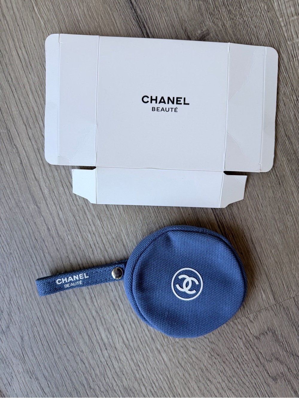 GWP Chanel Blue & White Canvas Coin or Cosmetic Purse
